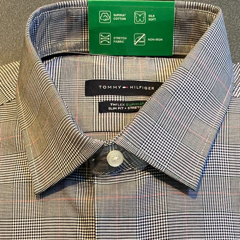 Tommy Hilfiger Men's Dress Shirt Size 17 Neck, 34/35 Sleeve, NWT